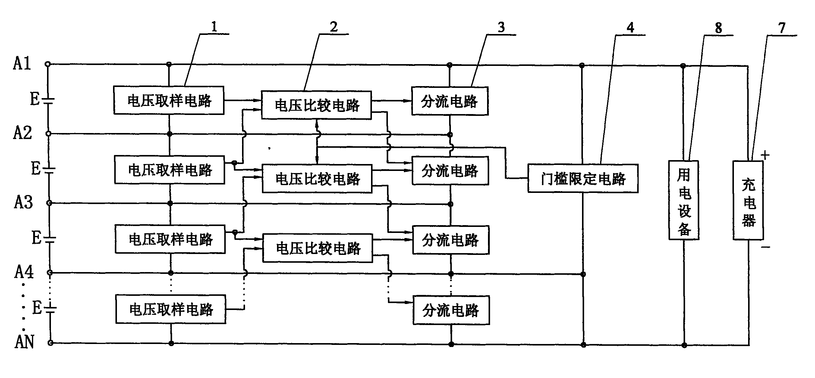 鋰電池充放電電壓平均分配器