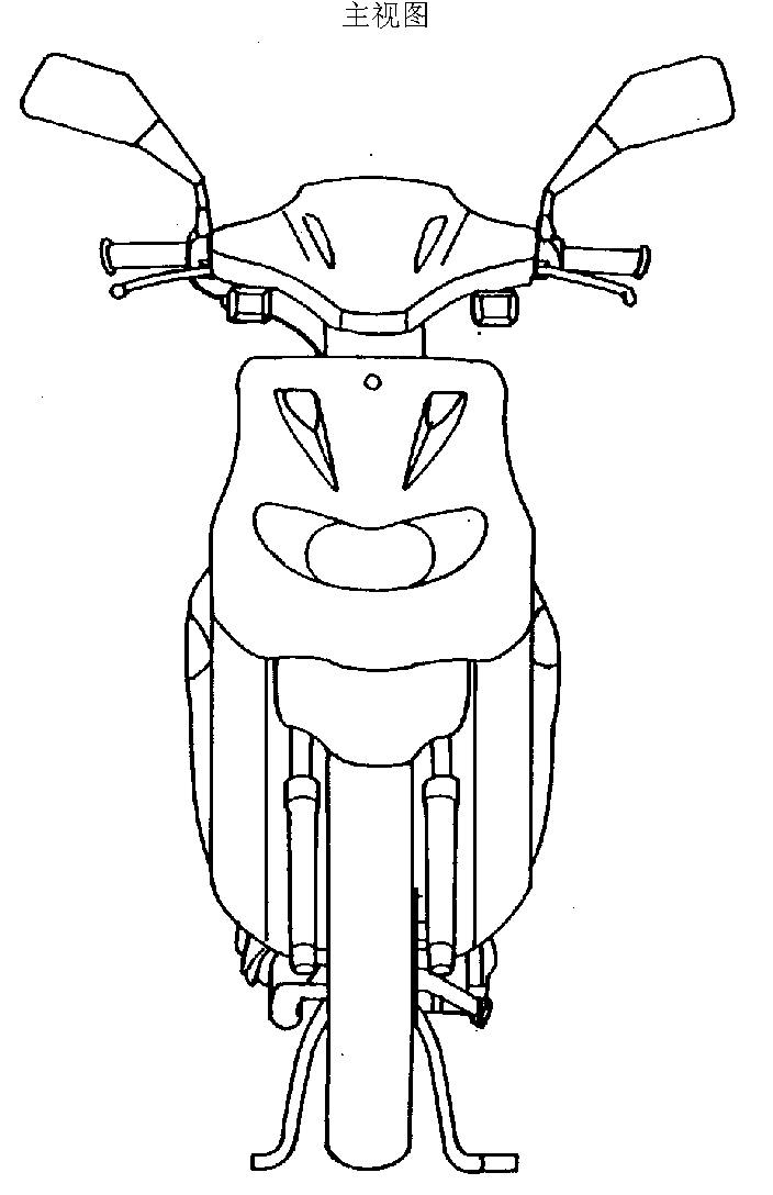 摩托车简易画法图片