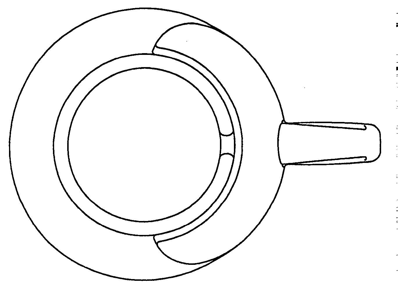 具有升高手柄部的咖啡杯