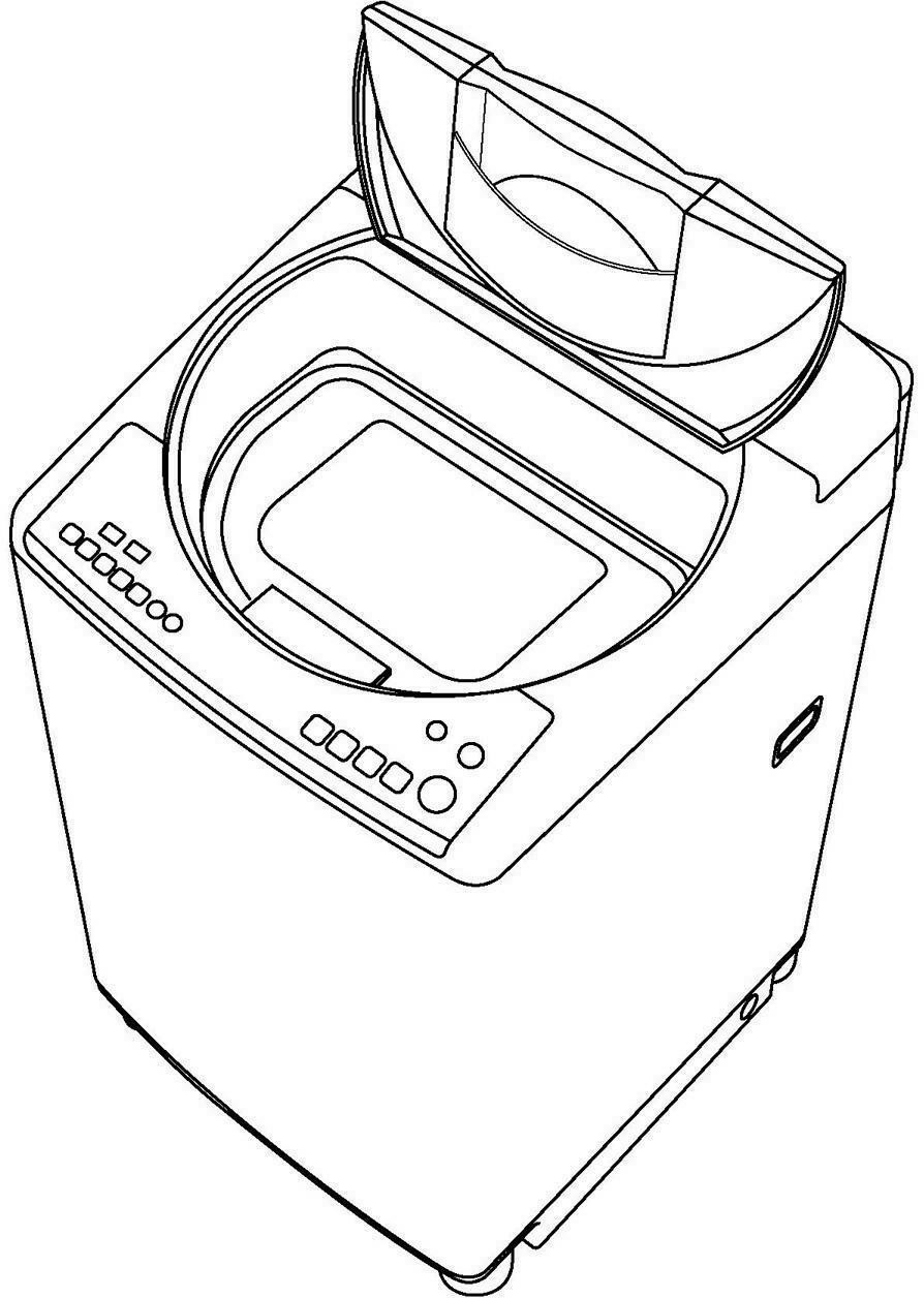 滚筒洗衣机简笔画图片图片
