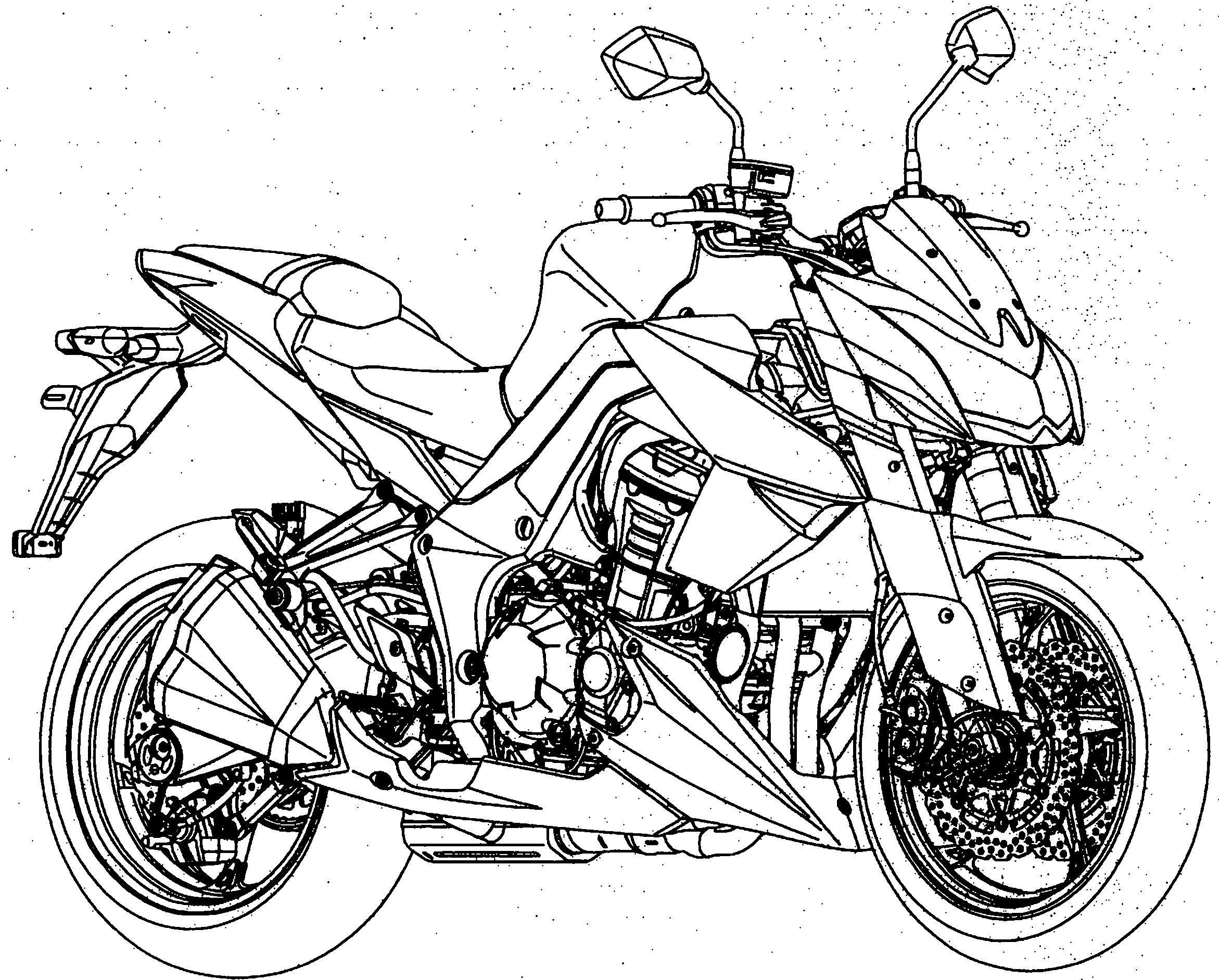 摩托车画法图片大全图片