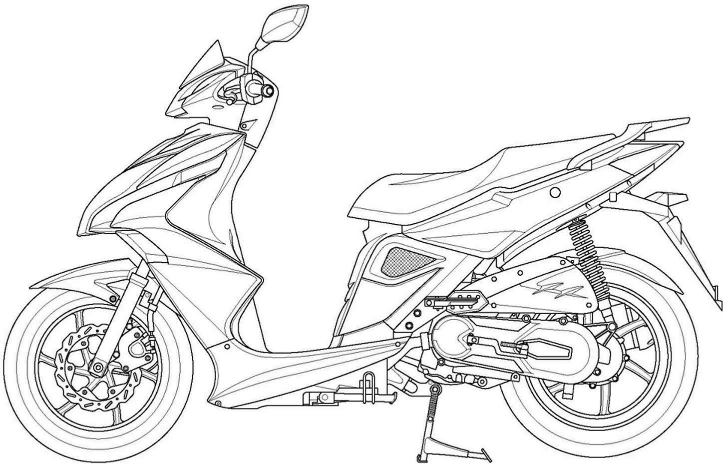 反重力摩托车简笔画图片