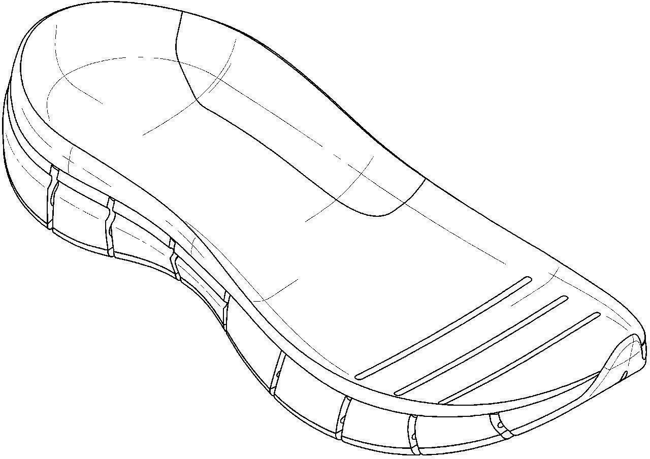 本外观设计产品的名称:鞋底.2.