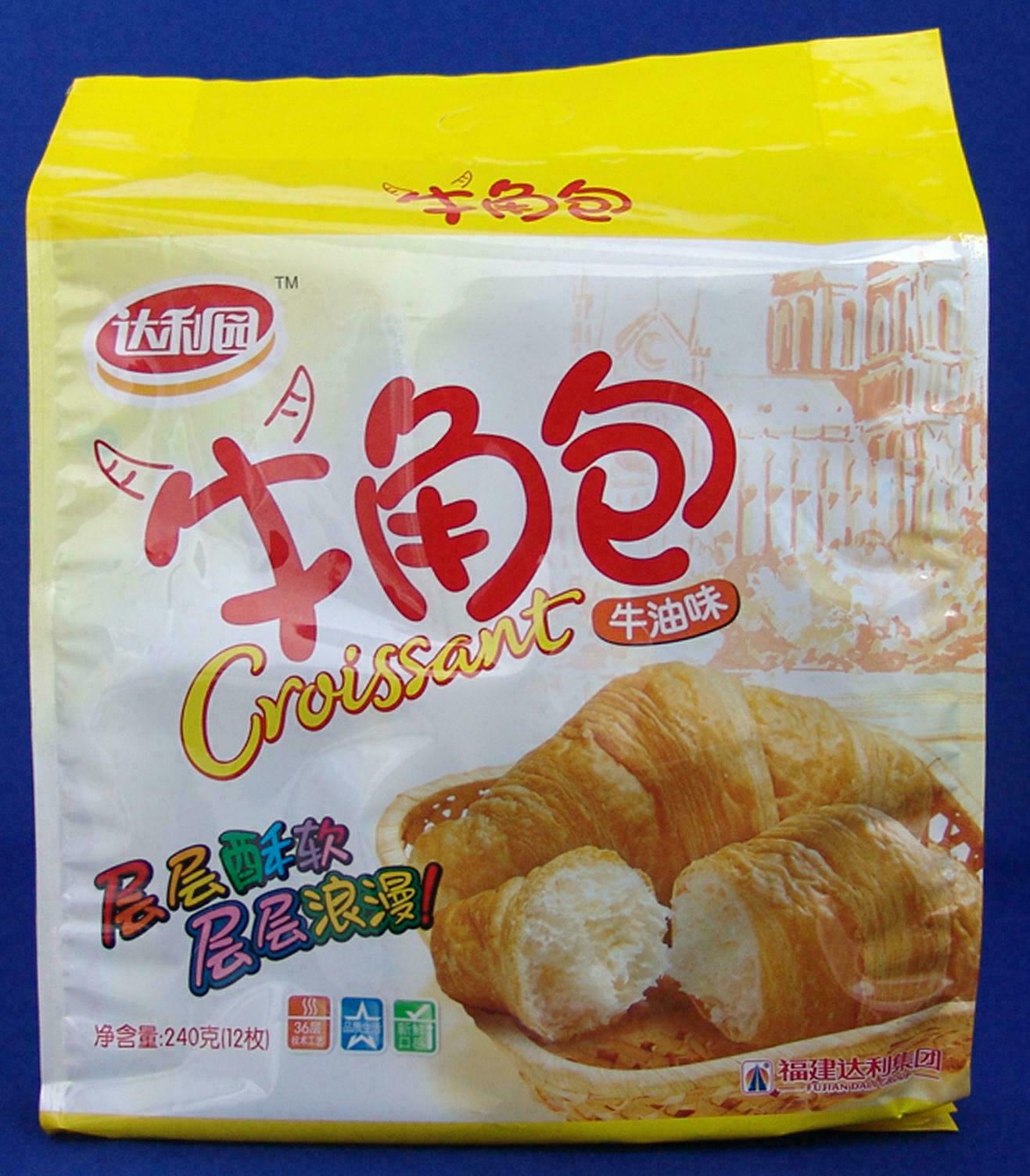 食品包装袋牛角包牛油味240克