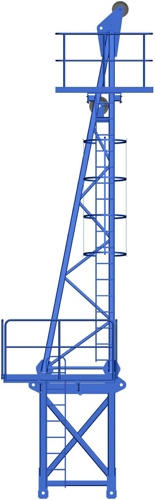 塔式起重机塔顶爬梯