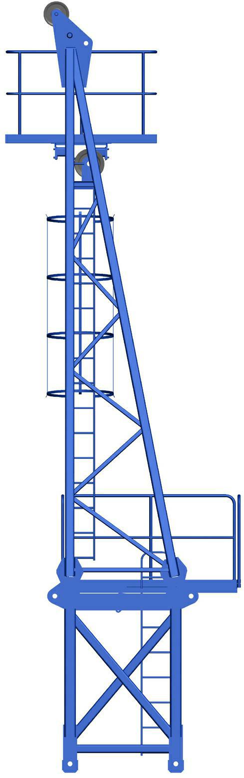 塔式起重机塔顶爬梯