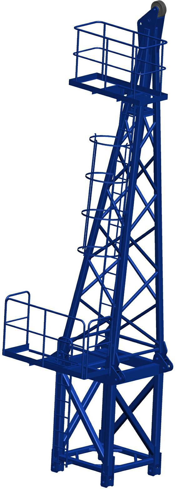 塔式起重机塔顶爬梯