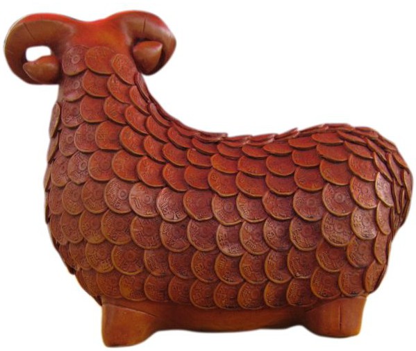 工艺品红绵羊