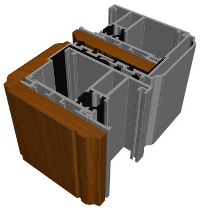 铝木门型材bes032