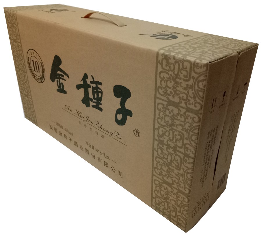 礼品包装盒(金种子10年浓香型白酒4瓶装)