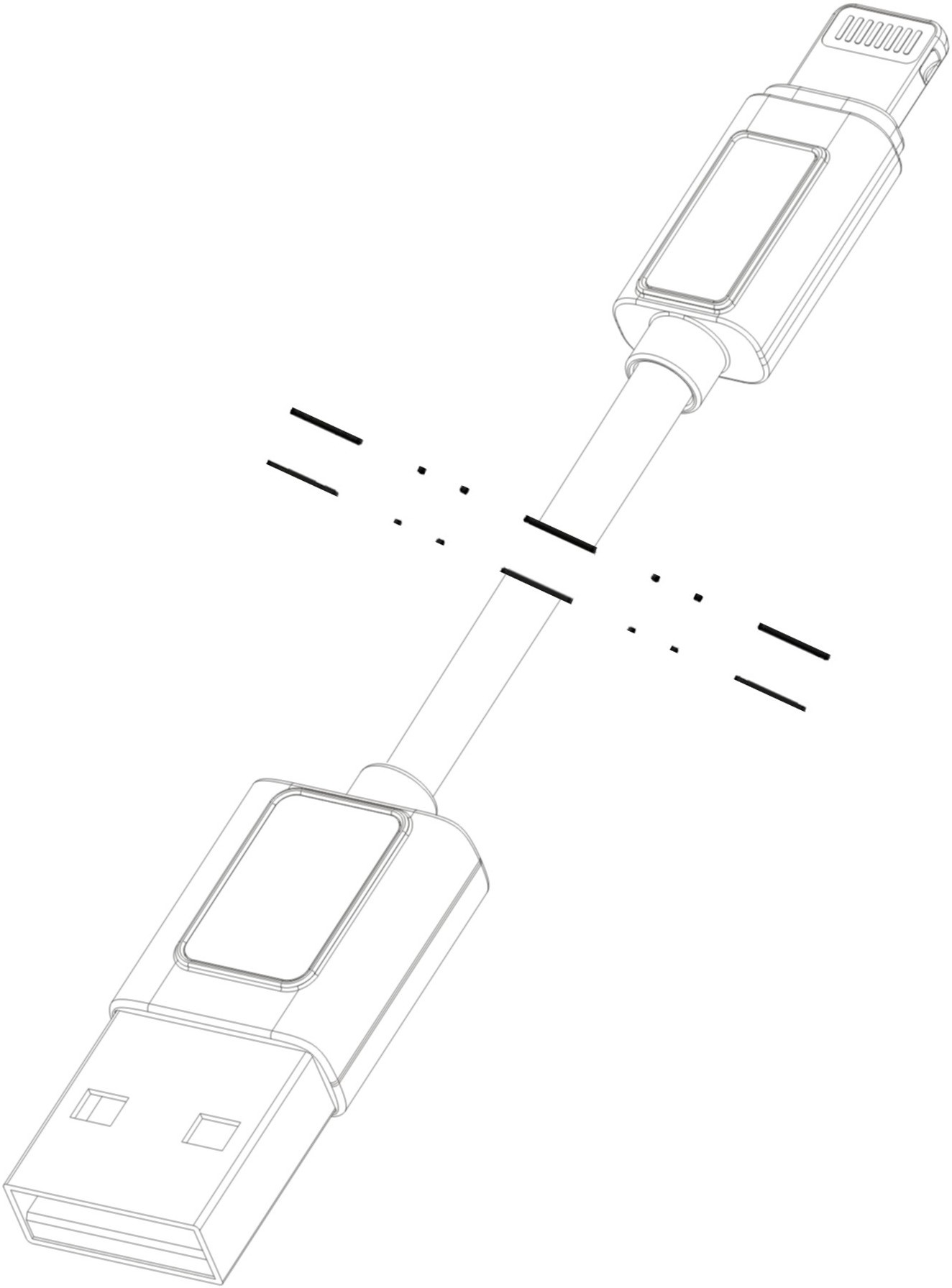 数据线四方合锌合金