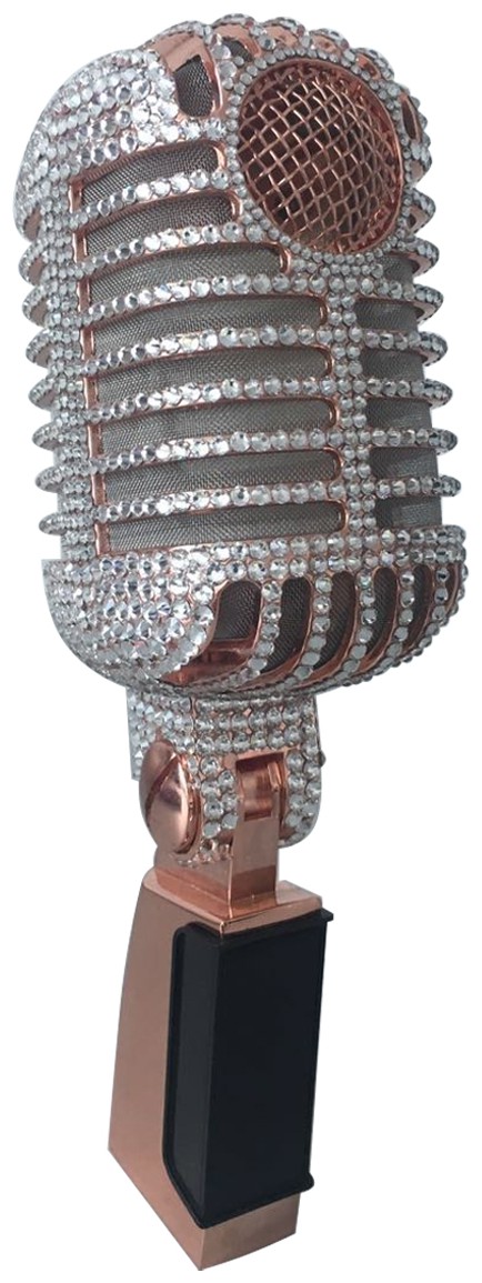 麦克风纯k镶钻复古式