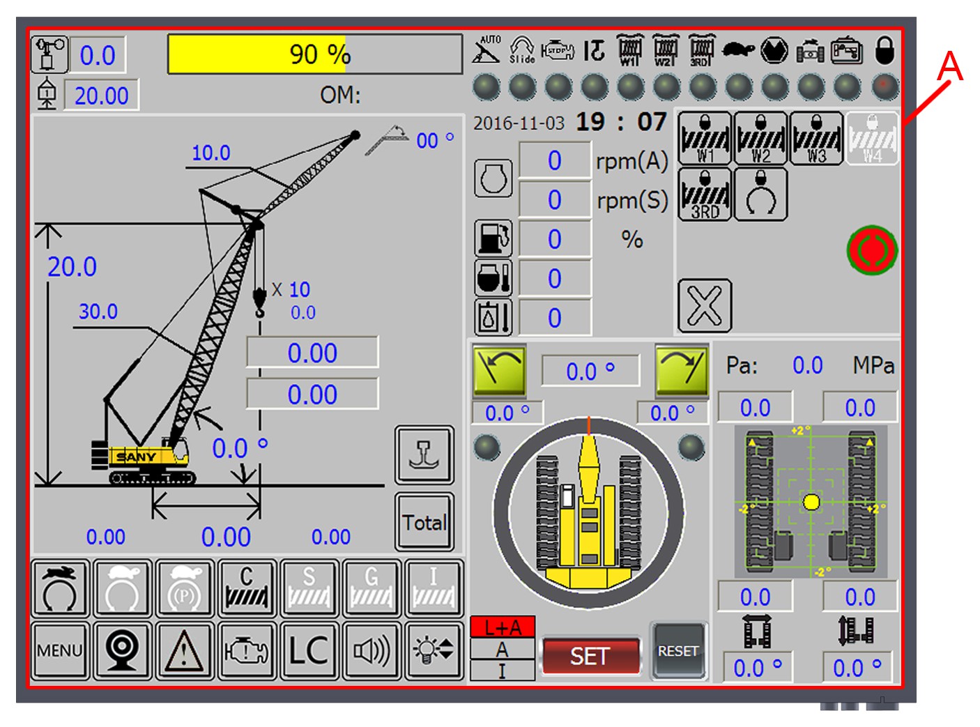 cn304514383s_用于显示器的图形用户界面(履带起重机)有效