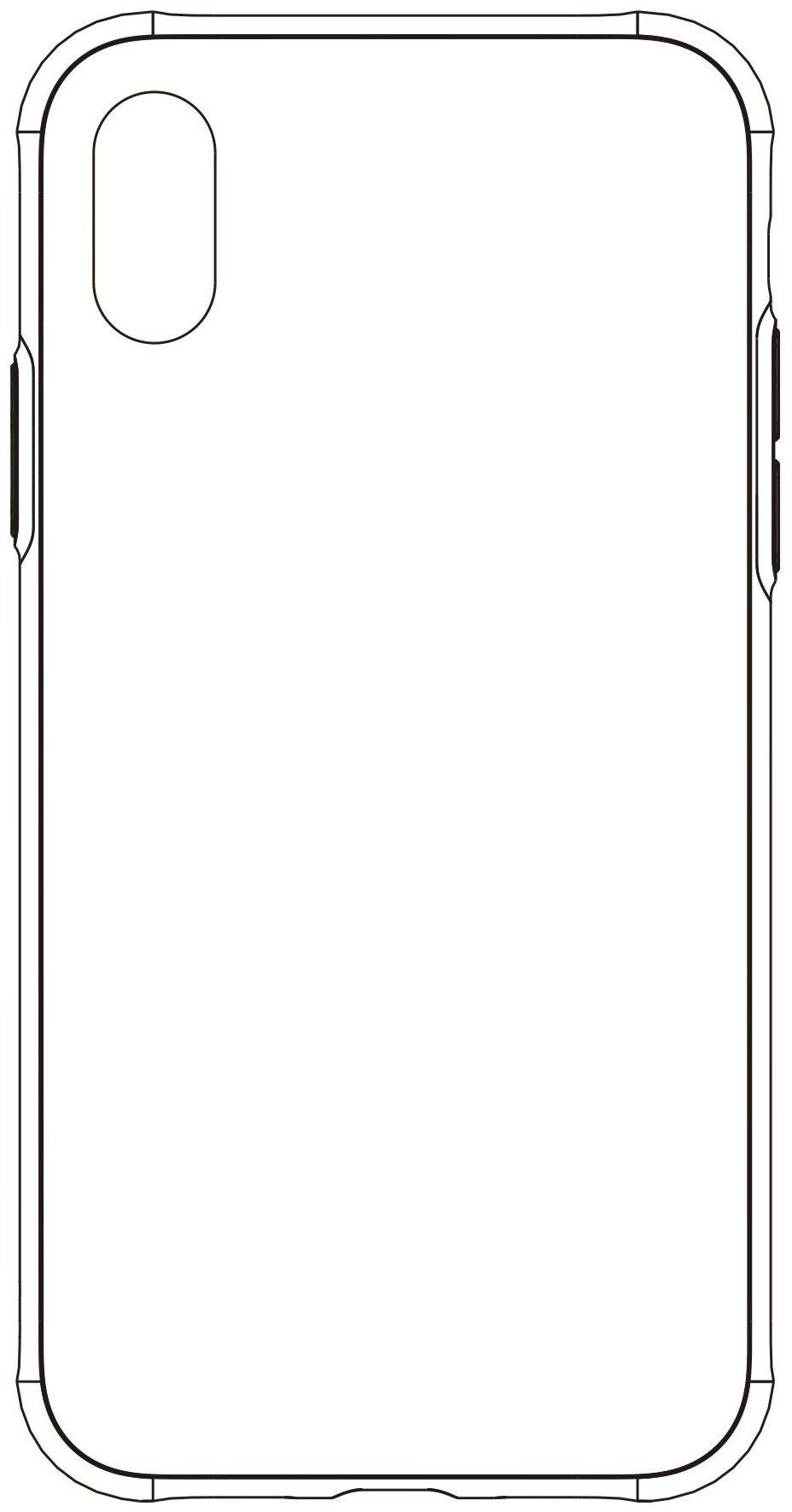 手机壳空白平面图图片