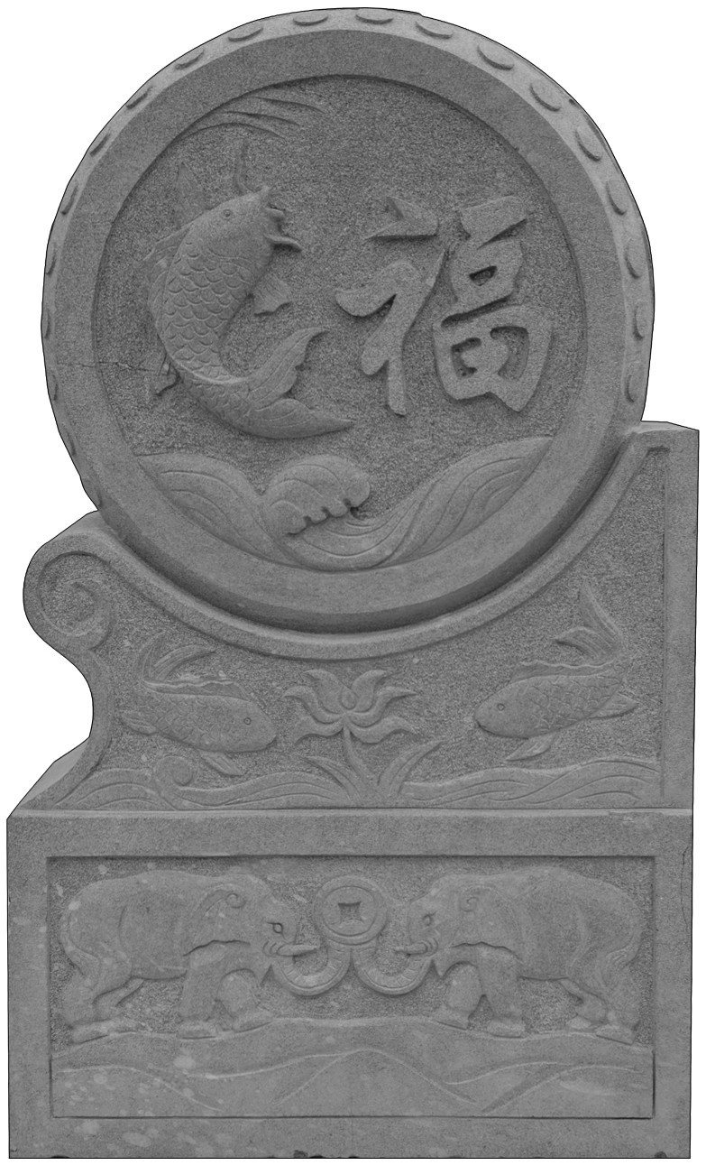 石雕门抱鼓之吉祥如意