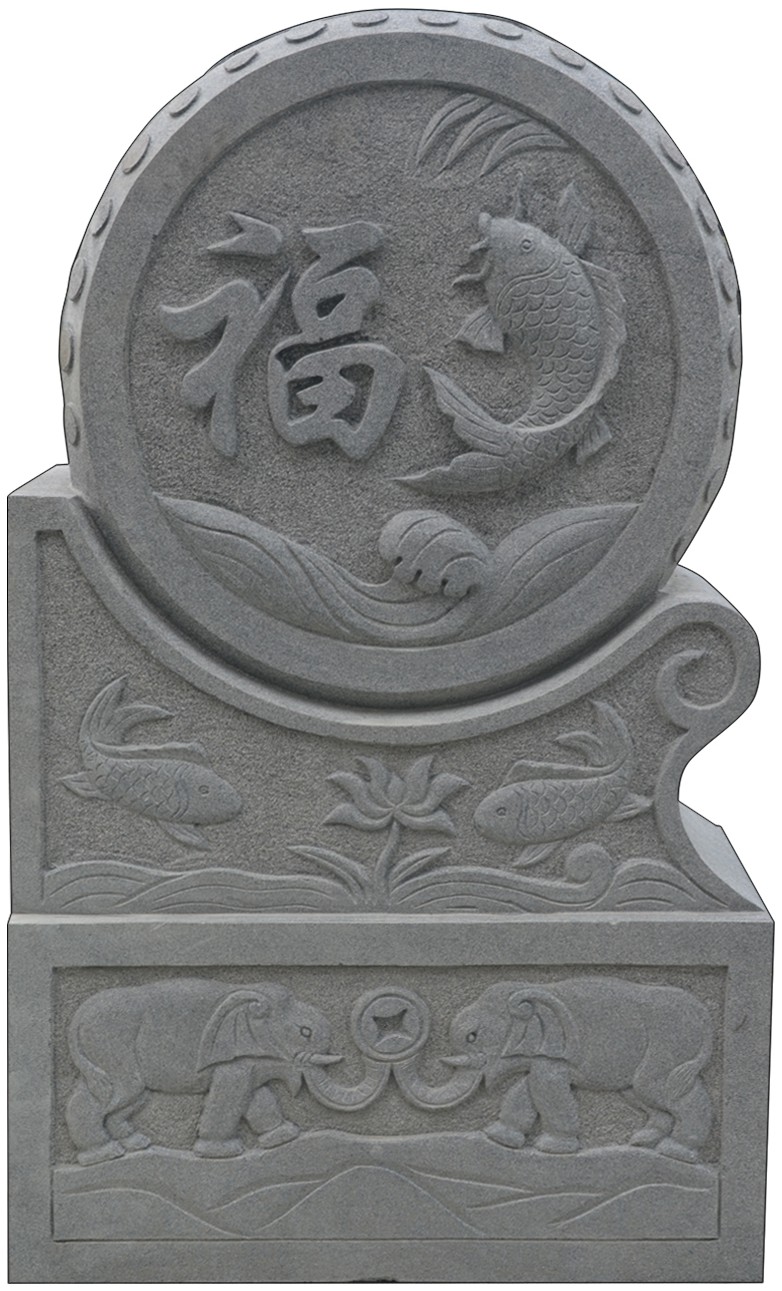 石雕门抱鼓之吉祥如意