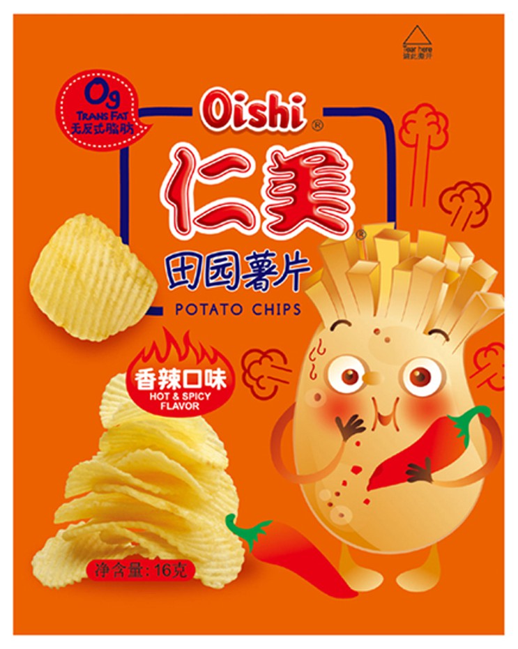 包装袋仁美田园薯片香辣口味