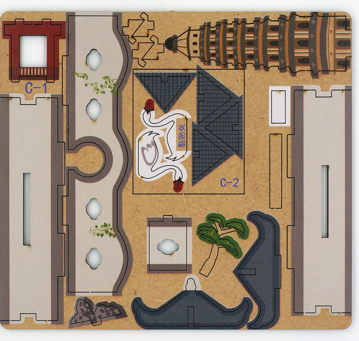 立体拼图苏州园林