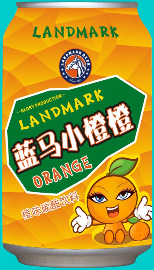 易拉罐蓝马小橙橙
