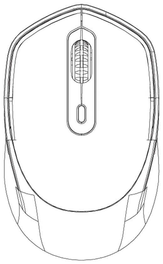 无线鼠标三视图图片