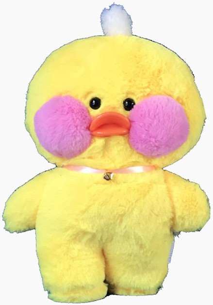 毛绒玩具大嘴巴的黄色小鸭子