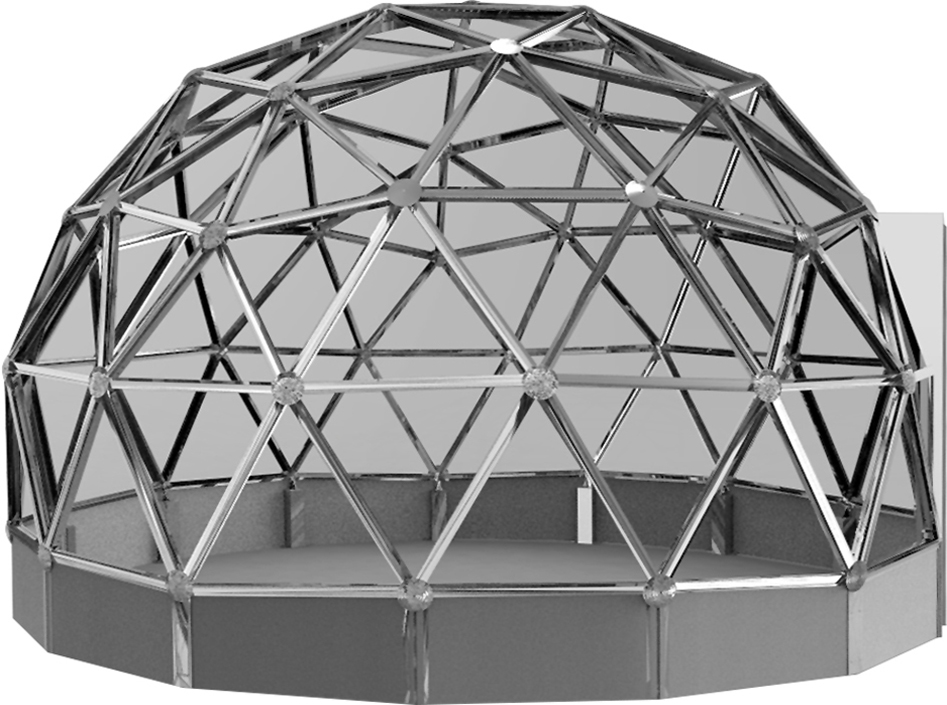 铝合金球形结构玻璃屋小型