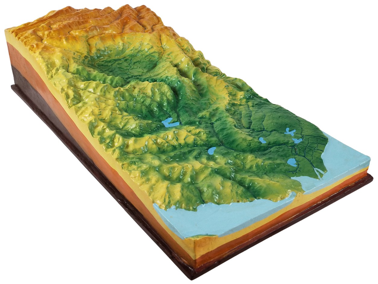 粘土地理模型山图片