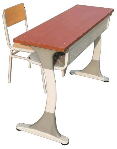 弧形双人课桌椅