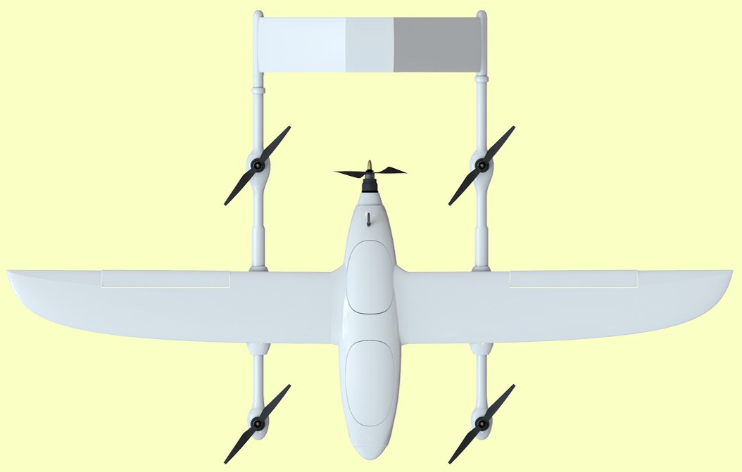 无人机(梯形双尾撑复合翼垂直起降)