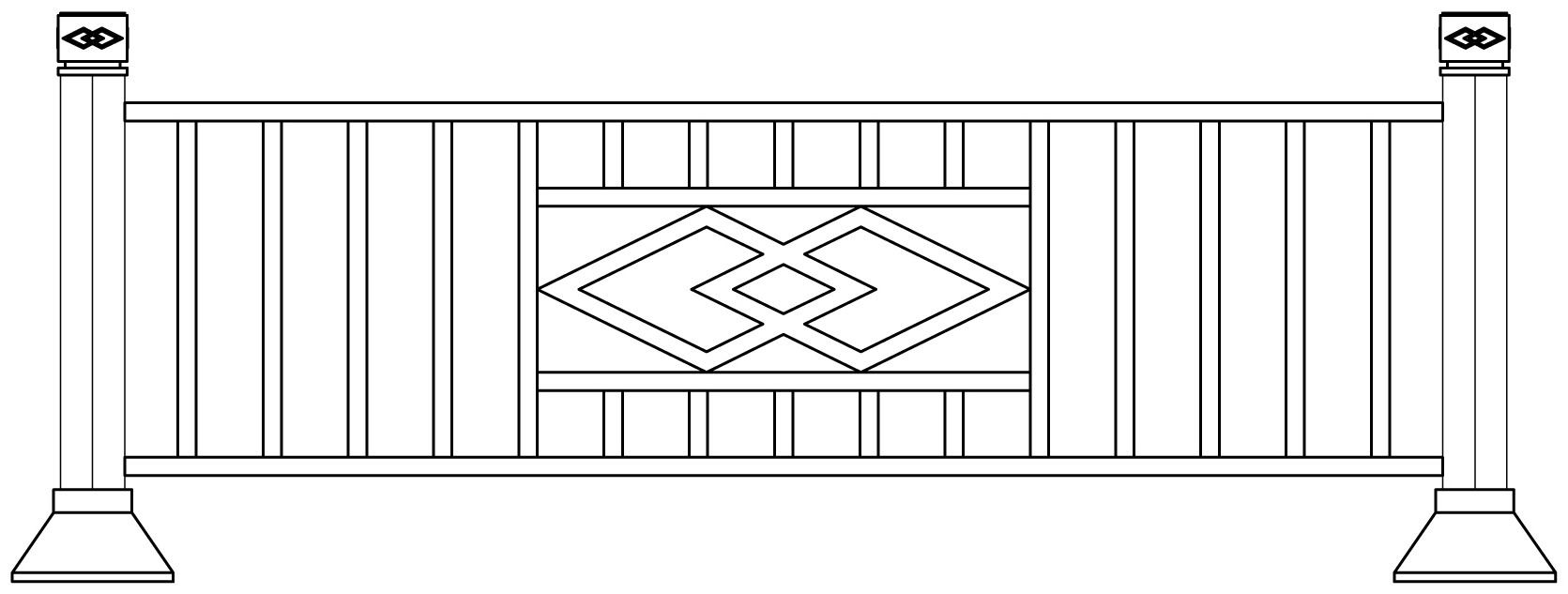 道路护栏双菱形