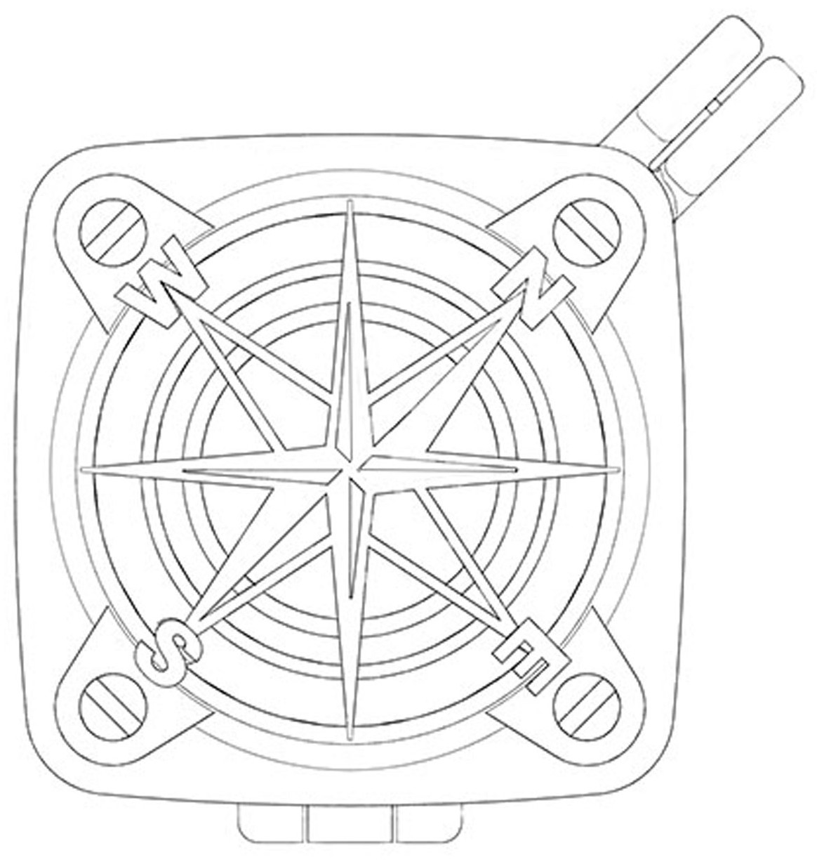 香囊方形指北针