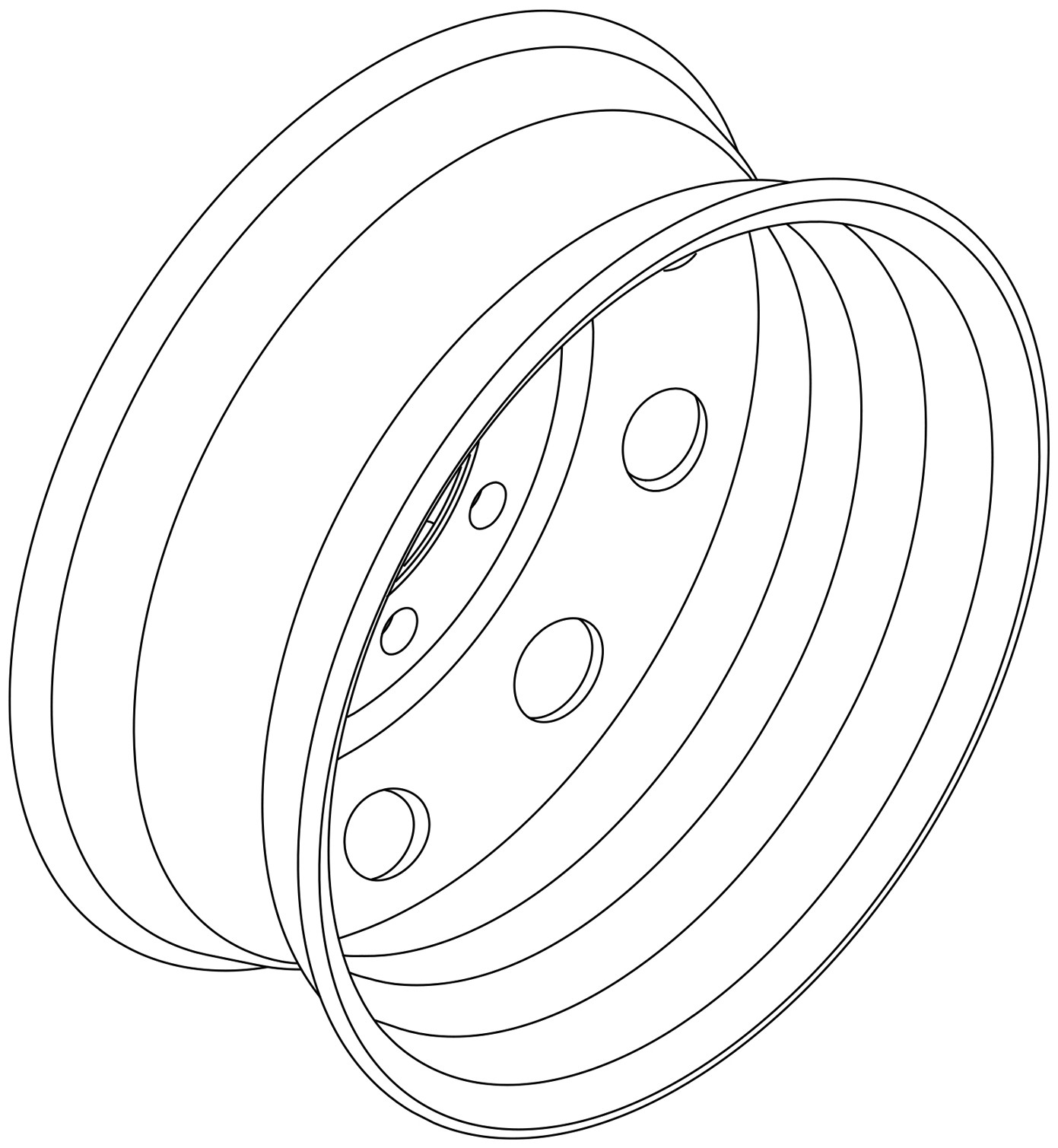 轮子(具有内部凹槽)