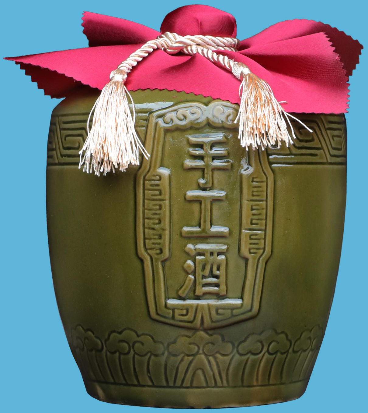1.本外观设计产品的名称:酒坛(咸亨雕王).2.
