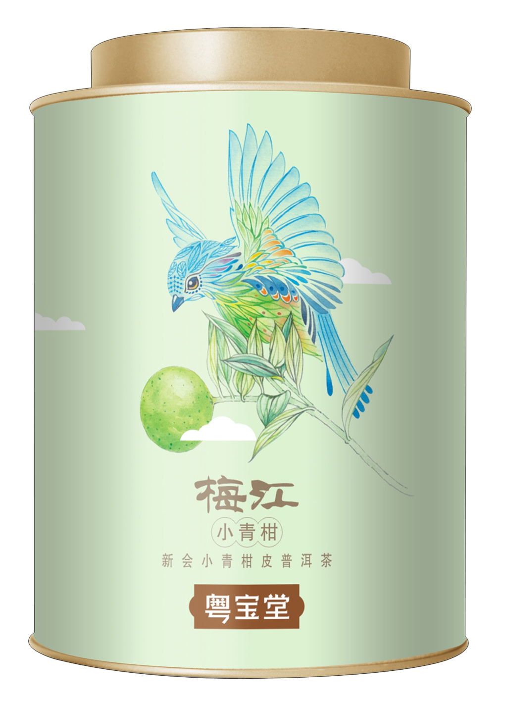 本外观设计产品的名称:包装罐(小青柑62清香).2.
