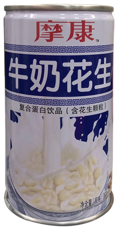 铁罐摩康花生牛奶