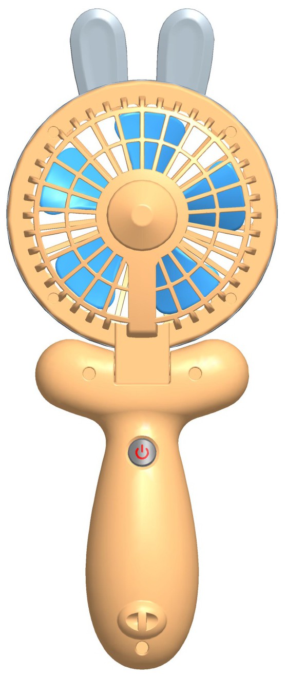 手持折叠风扇卡通萌兔