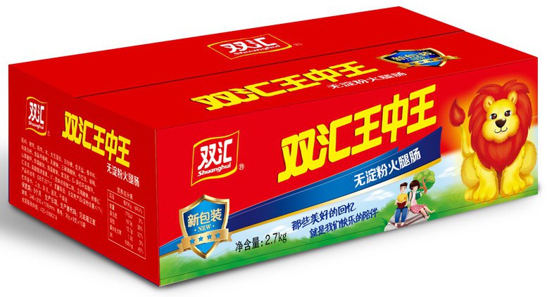 包装箱双汇王中王无淀粉火腿肠
