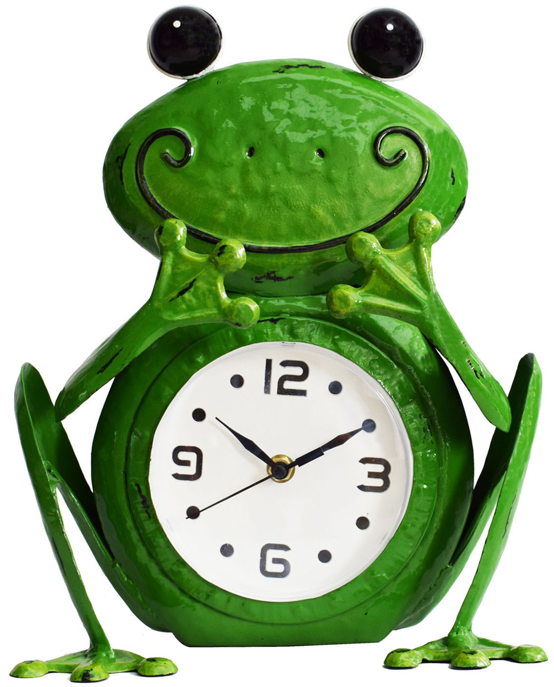 铁制带灯时钟青蛙