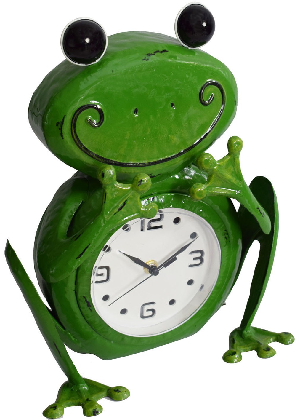 铁制带灯时钟青蛙