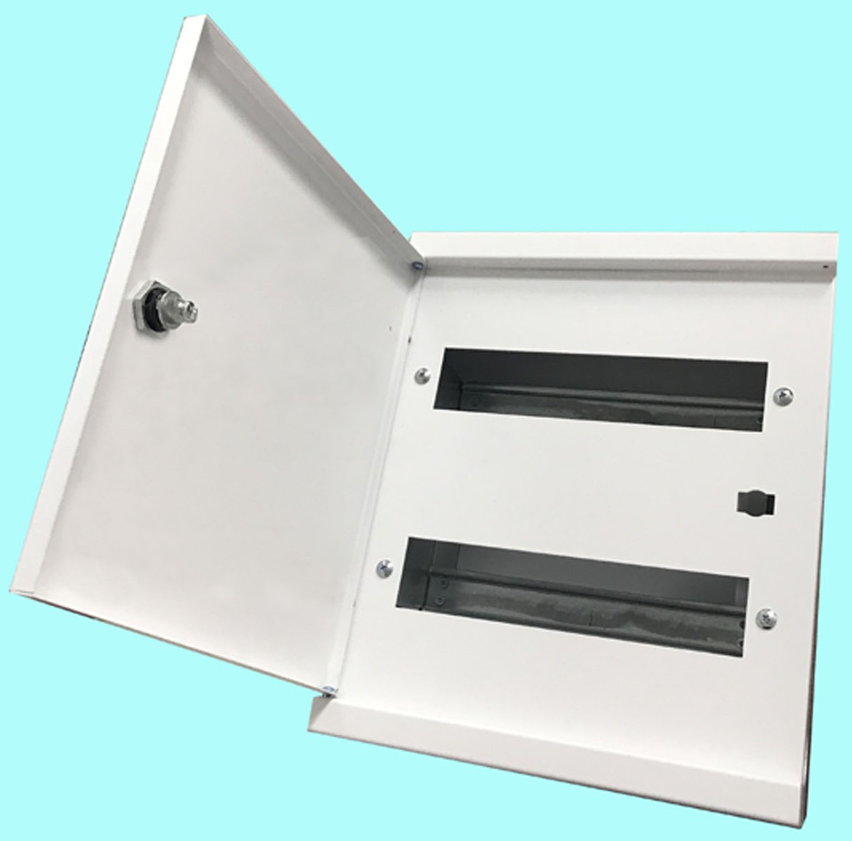 双层面板挂墙配电箱带锁