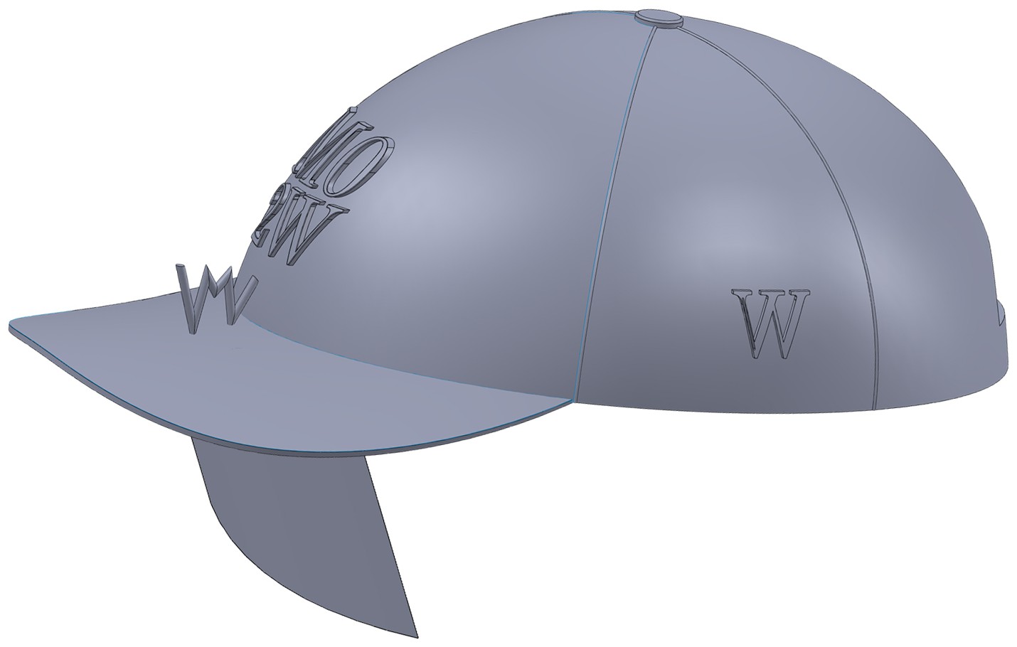 本外观设计产品的名称:帽子(mw多功能).2.