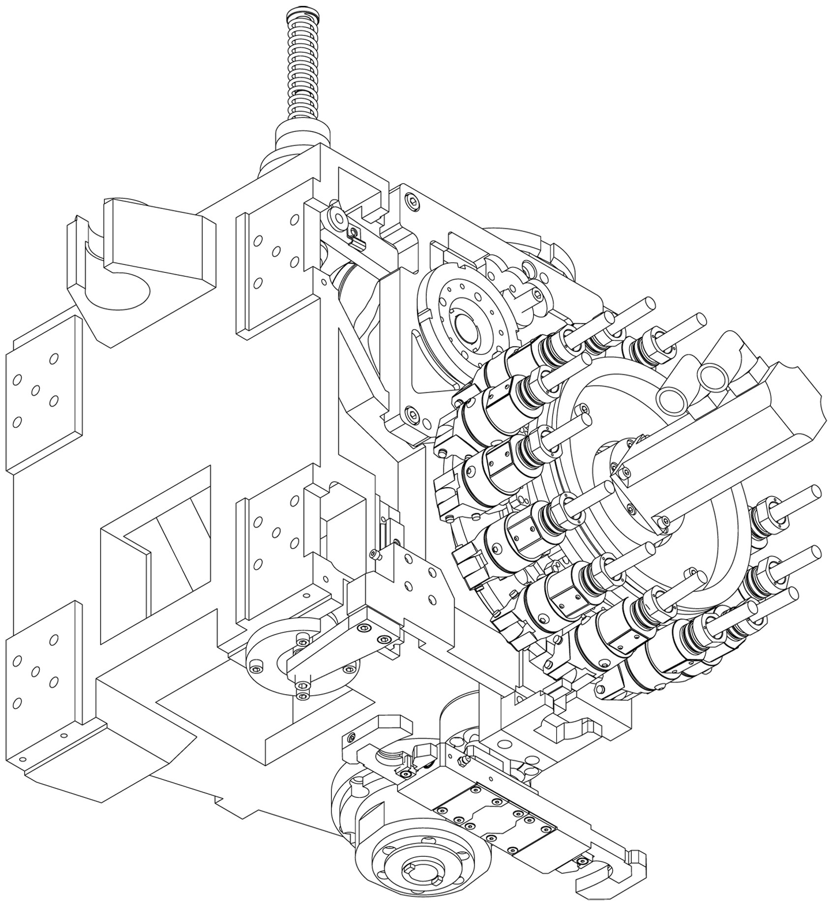 本外观设计产品的用途:本外观设计产品用于加工中心的盘式刀库.