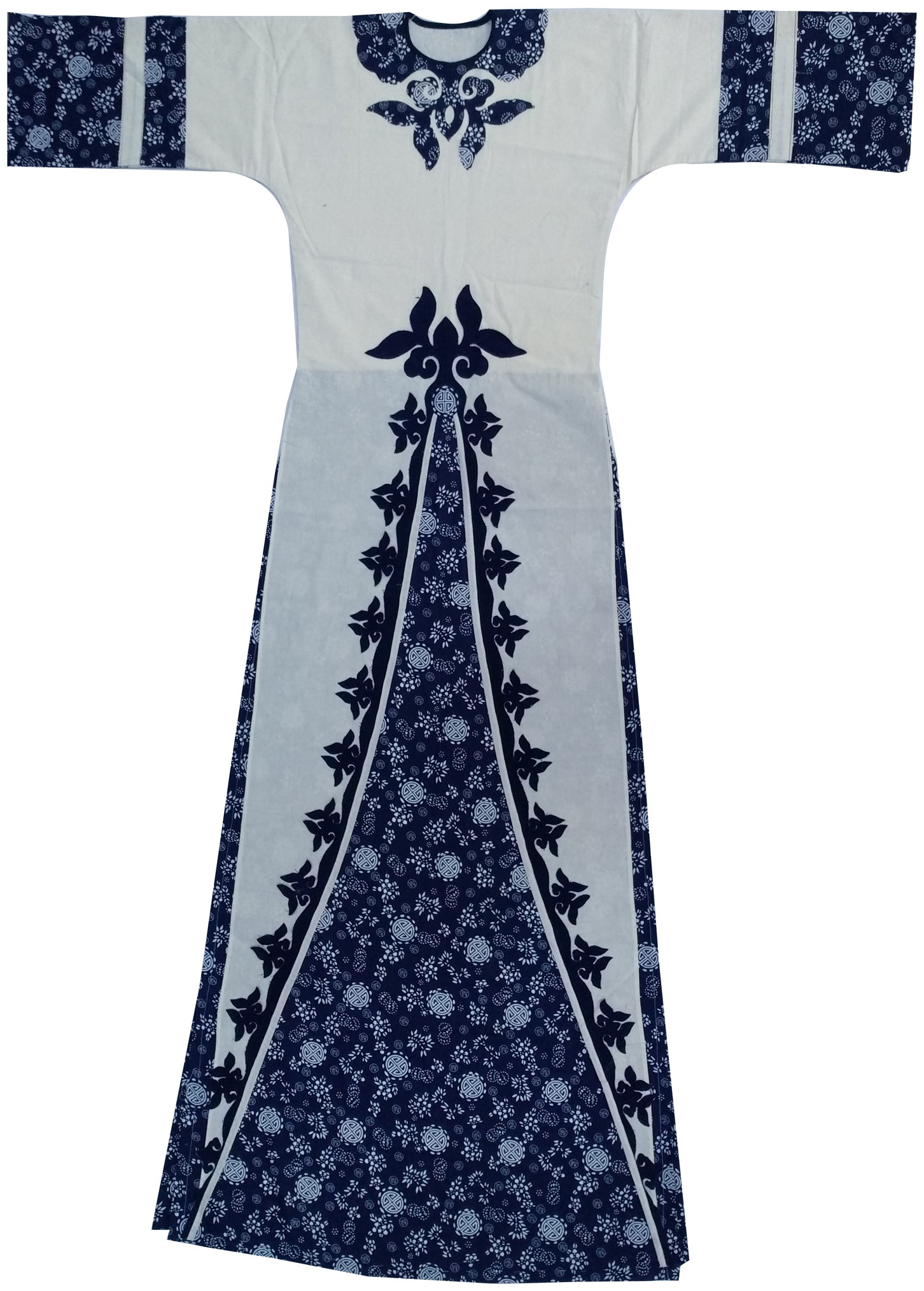 长袍满族补绣服饰系列之八荷和如意袍