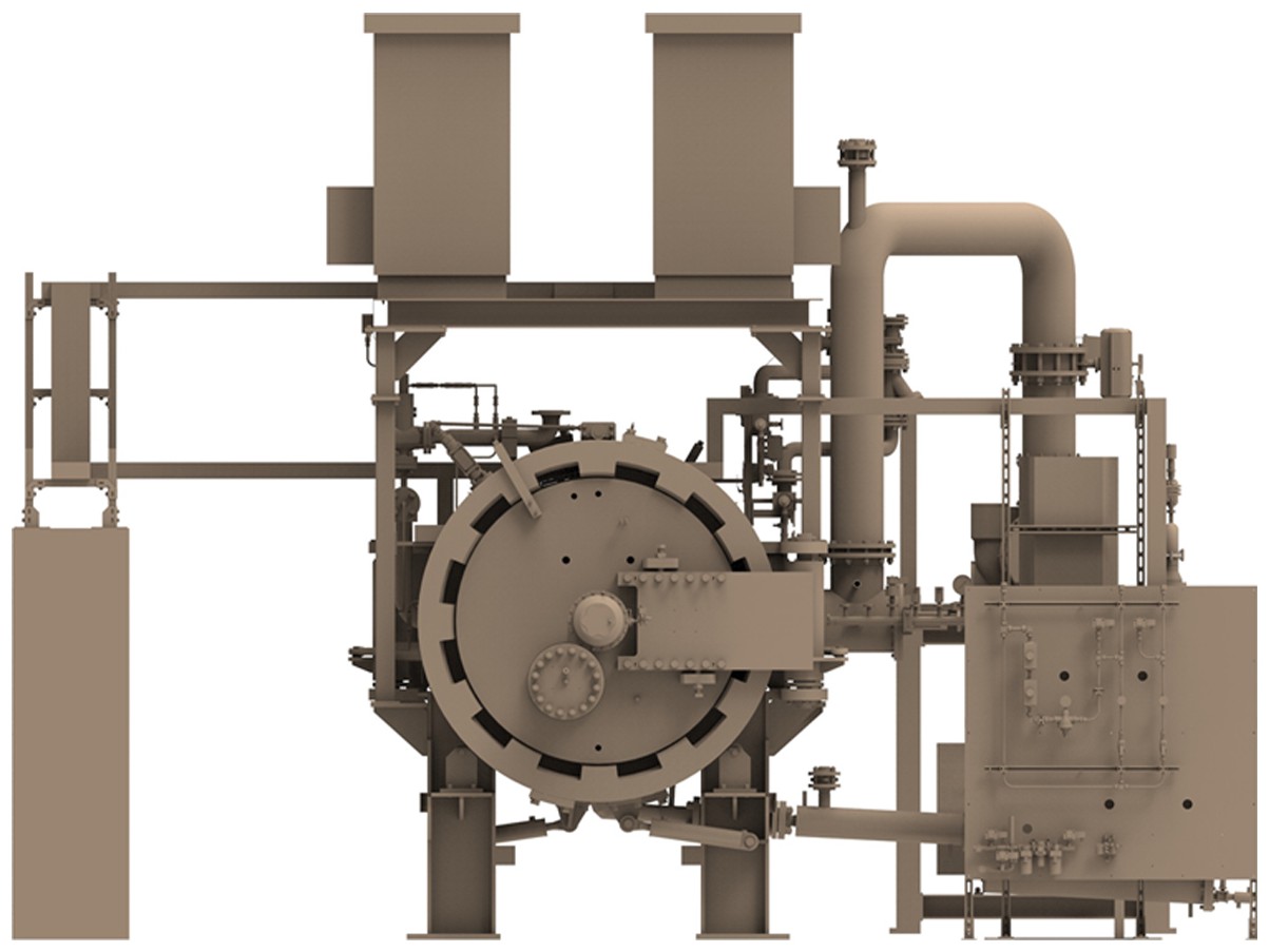 本外观设计产品的名称:加压烧结炉(10mpa).2.