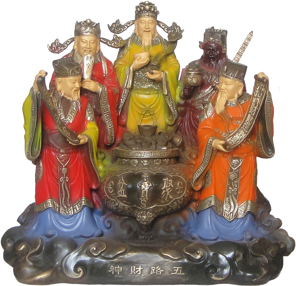 铜像五路财神