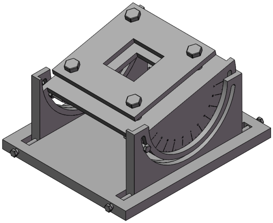 角度可调的落锤冲击试验夹具