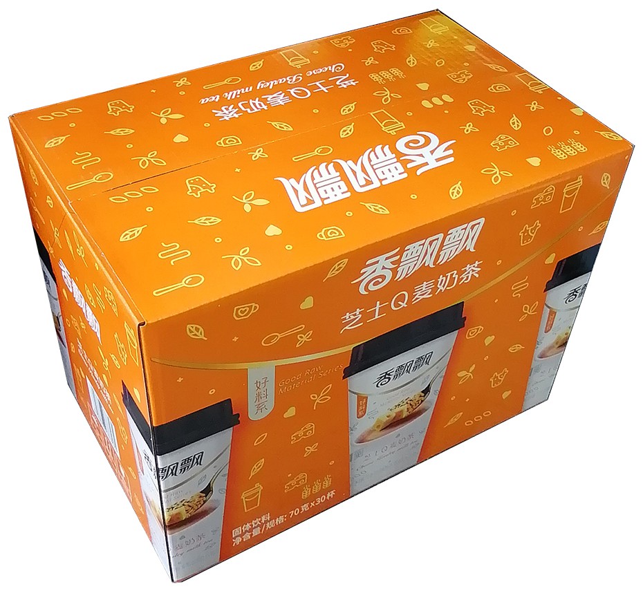 包装箱香飘飘芝士q麦奶茶