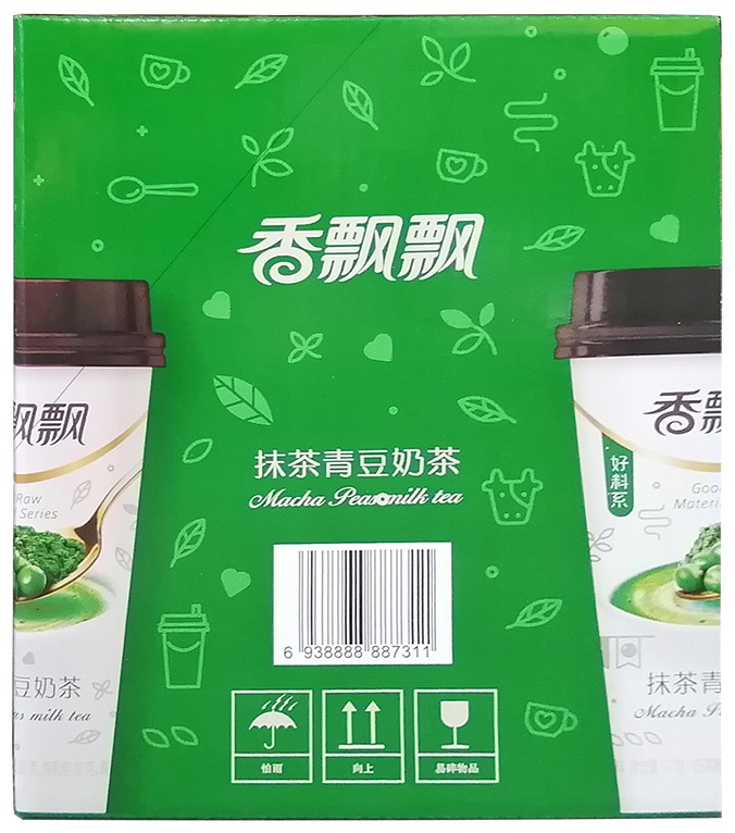 包装箱香飘飘抹茶青豆奶茶