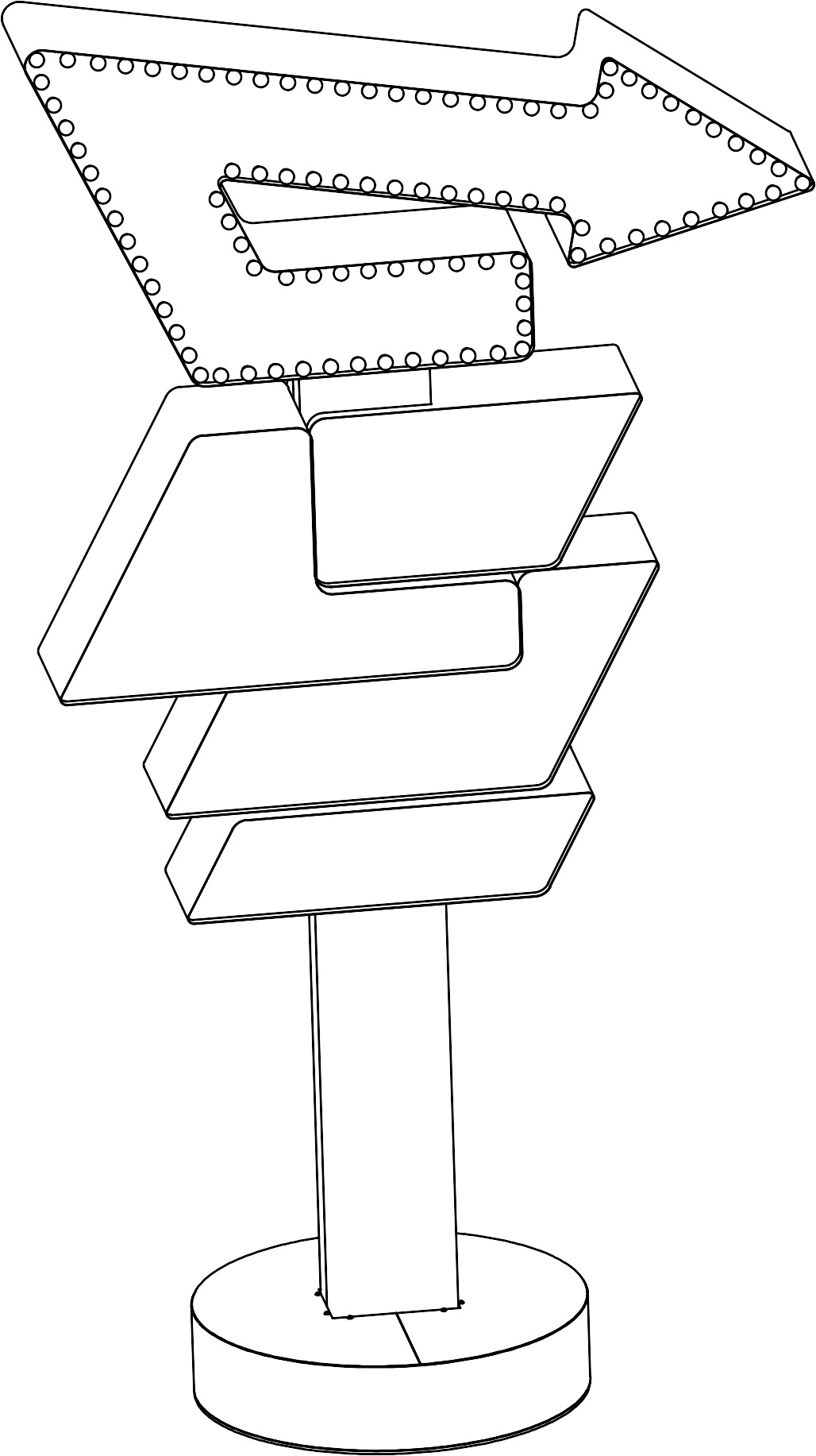 本外观设计产品的名称:指示牌.2.