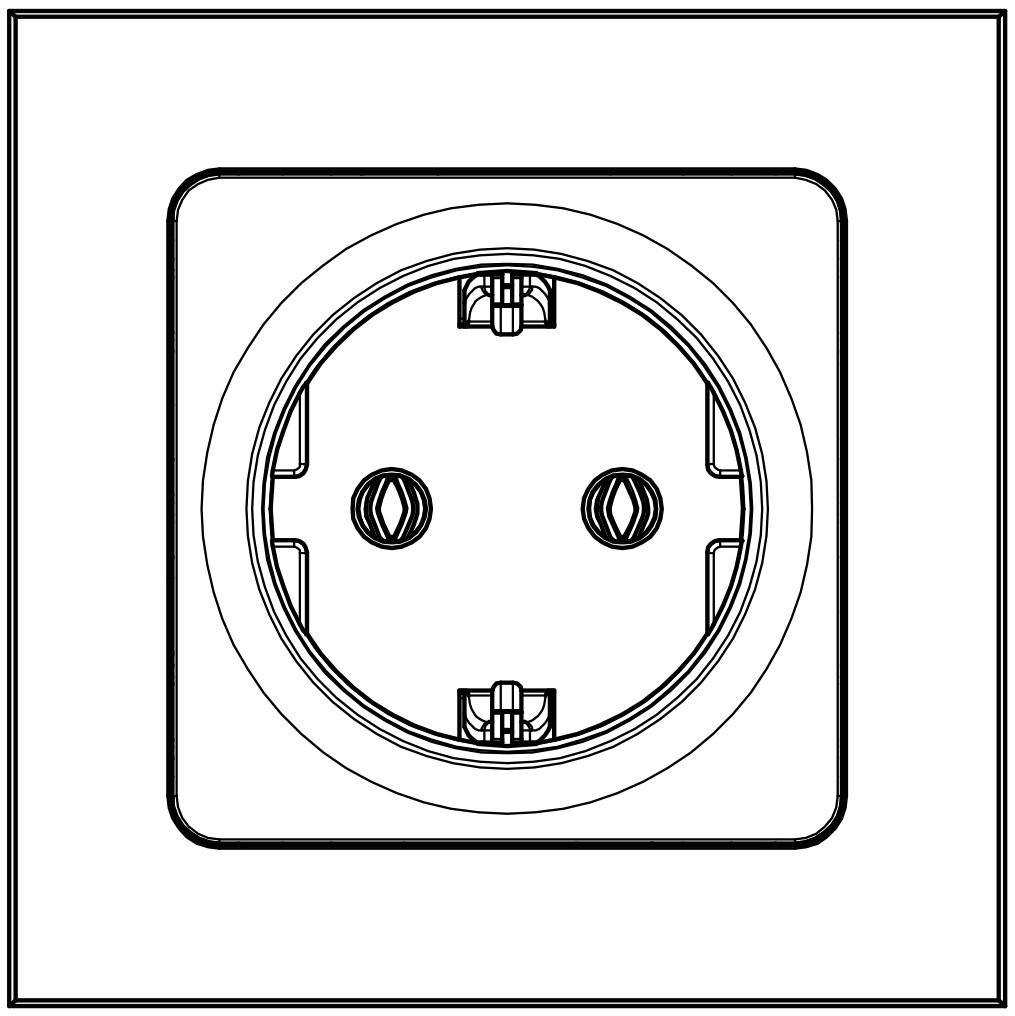 墙壁开关插座金属方形